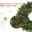 24 inch Christmas Wreath with Pine Needles