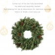24 inch Christmas Wreath with Pine Needles
