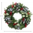24 inch Eucalytpus Christmas Wreath with Red Berries