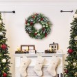 24 inch Eucalytpus Christmas Wreath with Red Berries