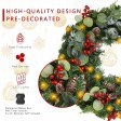 24 inch Eucalytpus Christmas Wreath with Red Berries and Lights