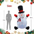8FT Inflatable Snowman with Rotating Light