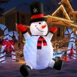 8FT Inflatable Snowman with Rotating Light