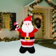 6FT White Santa Inflatable