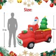 7FT Santa In Red Trunk With Christmas Santa on Car