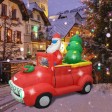 7FT Santa In Red Trunk With Christmas Santa on Car