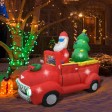 7FT Santa In Red Trunk With Christmas Santa on Car