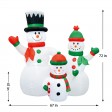 6FT Inflatable Snowman Family