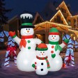 6FT Inflatable Snowman Family