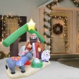 7FT  L Inflatable Nativity Scene