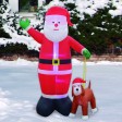8FT Santa And Labrador Dog Inflatable