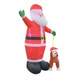 8FT Santa And Labrador Dog Inflatable