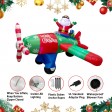 8FT Long Inflatable Santa Flies A Plane
