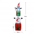 8FT GiFTboxes Snowman & Penguin Pyramid Inflatable