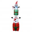 8FT GiFTboxes Snowman & Penguin Pyramid Inflatable