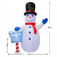 8FT Snowman with Sign Inflatable