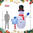 8FT Snowman with Sign Inflatable
