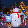 8FT Snowman with Sign Inflatable