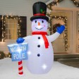 8FT Snowman with Sign Inflatable