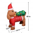 4FT  Inflatable Santa Dog and Tree with LED lights
