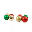 50Pk 75Mm Plastic Ornaments -Gold/Red/Green