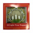 10 Lite Tree Topper W/Candle-Clear Light
