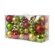 40Pk Christmas Ornament- Red/Gold/Green