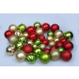 40Pk Christmas Ornament- Red/Gold/Green