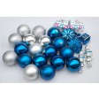 50Pk Christmas Ornament-Blue And Silver