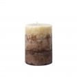3 x 4 Inch Tritone Brown Scented Pillar Candle(24pcs/Case)