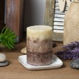 3 x 4 Inch Tritone Brown Scented Pillar Candle(24pcs/Case)