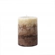 3 x 4 Inch Tritone Brown Scented Pillar Candle