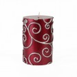 3 x 4 Inch Scroll Pillar Candle (12pcs/Case) Bulk 