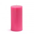 3 x 6 Inch Hot Pink Pillar Candle