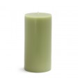 3 x 6 Inch Sage Green Pillar Candle