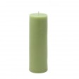 2 x 6 Inch Sage Green Pillar Candle