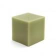 3 x 3 Inch Sage Green Square Pillar Candles