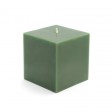 3 x 3 Inch Hunter Green Square Pillar Candles