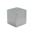 3 x 3 Inch Metallic Silver Square Pillar Candles