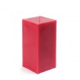 3 x 6 Inch Red Square Pillar Candle