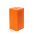 3 x 6 Inch Orange Square Pillar Candle