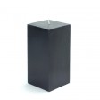 3 x 6 Inch Black Square Pillar Candle