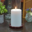 3 x 6 Inch White Pillar Candle - Set of 6