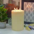 6 x 9 Inch Ivory Pillar Candle