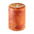 3 Inch x 4 Inch Rain Lissed Oak Leaf Brown Scented Pillar Candle