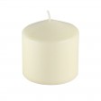 3Pack 3 Inchx 3 Inch Ivory Pressed and Over-Dipped Pillar Candles