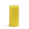 3 x 6 Inch Yellow Pillar Candles(12pcs/Case) Bulk