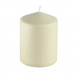 3Pack 3 Inchx 4 Inch Ivory Pressed and Over-Dipped Pillar Candles (12pcs/Case)