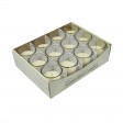 Ivory Round Glass Votive Candles (12pc/Box)