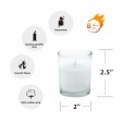White Round Glass Votive Candles (96pcs/Case) Bulk